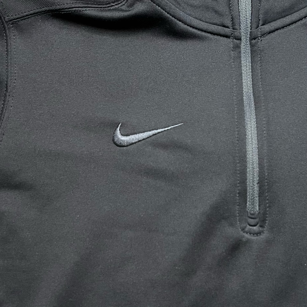 Nike Dri Fit Black Quarter Zip Pullover Sweater Size S - Picture 3 of 5